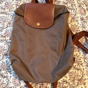 Longchamp Backpack with Leather Flap